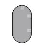 Wall Mounted Mirror 36"x18" Oval Bathroom Mirror Black Vanity Wall Mirror Pre-Set Hooks for Vertical or Horizontal Hang Ideal for Bedroom,Bathroom