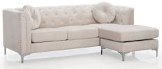 Glory Furniture Pompano G898B-SC Sofa Chaise ( 3 Boxes ) , IVORY