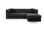 Glory Furniture Delray G793B-SC Sofa Chaise ( 3 Boxes) , BLACK