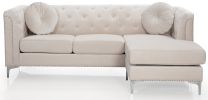 Glory Furniture Pompano G898B-SC Sofa Chaise ( 3 Boxes ) , IVORY