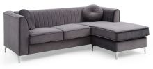 Glory Furniture Delray G790B-SC Sofa Chaise ( 3 Boxes) , GRAY