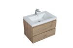 36'' Wall Mounted Single Bathroom Vanity in Natural Wood