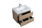 36'' Wall Mounted Single Bathroom Vanity in Natural Wood