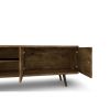 Manhattan Comfort Liberty 62.99" Mid-Century Modern TV Stand with 3 Shelves and 2 Doors in Rustic Brown with Solid Wood Legs