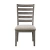 Gray Finish Traditional Style Side Chairs Set of 2pc Wooden Frame Ladder Back Design Dining Room Furniture