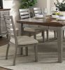 Gray Finish Traditional Style Side Chairs Set of 2pc Wooden Frame Ladder Back Design Dining Room Furniture