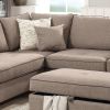 Beautiful 3-pcs Sectional Sofa Mocha Dorris Fabric Cushion Sofa Chaise Storage Ottoman Reversible Couch Living Room Furniture