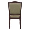 Dark Cherry Finish Dining Chairs Set of 2 Upholstered Seat and Back Nailhead Trim Wooden Furniture Side Chairs Set