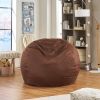 5-Foot Comfortable High-Density Shredded Foam Bean Bag Chair for Kids and Adults, with Removable Microsuede Cover, Ideal Reading and Bedroom Floor Lou