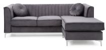 Glory Furniture Delray G790B-SC Sofa Chaise ( 3 Boxes) , GRAY