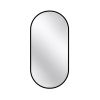 Wall Mounted Mirror 36"x18" Oval Bathroom Mirror Black Vanity Wall Mirror Pre-Set Hooks for Vertical or Horizontal Hang Ideal for Bedroom,Bathroom