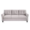 Modern Living Room Sofa Set Linen Upholstered Couch Furniture for Home or Office ,Light Grey,(2+3-Seat,Old Sku:SG000367AAA)