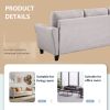 Modern Living Room Sofa Set Linen Upholstered Couch Furniture for Home or Office ,Light Grey,(1+2 Seat,Old Sku:SG000365AAA)