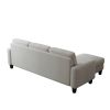 Living Room Furniture with Polyester Fabric L Shape Couch Corner Sofa for Small Space Beige