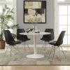 White Dining Table with Metal Base