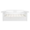 Full size Daybed with Twin size Trundle, Wood Slat Support, White
