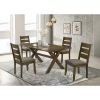 Knotty Nutmeg and Grey Ladderback Dining Chair (Set of 2)