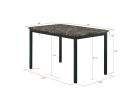 Furniture 5 Piece Metal Dinette Set with Faux Marble Top - Black,dinning set,table&4 chairs