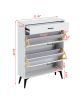 Shoe Cabinet , Shoe storage shelves, metal leg, White