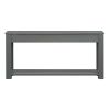 TREXM Console Table/Sofa Table with Storage Drawers and Bottom Shelf for Entryway Hallway(Tan)