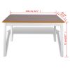 Wooden Table with 4 Wooden Chairs Furniture Set Brown