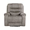 Modern Living Room 1pc Reclining Chair Plush Seating, Polished Microfiber Upholstery, Grayish Brown Solid Wood Frame Furniture