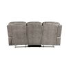 Modern Living Room 1pc Double Reclining Sofa Polished Microfiber Upholstery, Plush Seating, Grayish Brown Solid Wood Frame Furniture