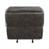 Plush Modern Design Living Room Rocker Reclining Chair Gray Microfiber Upholstery Solid Wood Frame Furniture 1pc