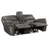 Plush Modern Living Room Sofa Set 2pc Power Reclining Sofa and Loveseat Gray Microfiber Upholstery USB port Solid Wood Frame Furniture