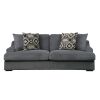 Modern Traditional Luxury Living Room Sofa 1pc Plush Microfiber Upholstery 4 Decorative Pillows Cushion Seat Solid Wood Furniture