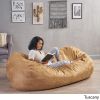 Jasper Traditional 8 Foot Suede Cylindrical Bean Bag, Tuscany