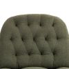 360° Swivel Recliner Adjustable Chair Chenille Glider Swivel Reclining Sofa Chair with Black Metal Round Base - Green