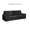 Sofa Simple Small House Double Three Person Straight Row American Retro Green Velvet Furniture Fabric Sofa Small Living Room Bedroom Office