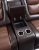 Modern Luxury Living Room Sofa Set 2pc Reclining Sofa Loveseat Formal Furniture Premium Faux Leather Upholstery Comfortable Two-Tone Brown Finish