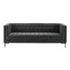 Isaac - Channel Stitch Velvet Sofa - Gray