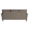 Modern Living Room Sofa Set 2pcs Comfort Sofa Loveseat Plush Seatbacks Tufted Detail Brown Velvet Upholstery Solid Wood Frame Furniture