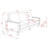 Modern Living Room Furniture Sofa in Beige Fabric