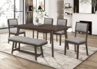 2pc Transitional Dining Side Chair with Upholstered Seat Back Dark Brown Gray Finish Dining Room Wooden Furniture