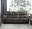 Plush Modern Design Living Room Power Reclining Sofa Gray Microfiber Upholstery USB port Solid Wood Frame Furniture 1pc
