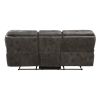 Plush Modern Living Room Sofa Set 3pc Reclining Sofa Loveseat Rocker Reclining Chair Gray Microfiber Upholstery Solid Wood Frame Furniture