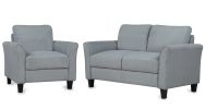Living Room Furniture Armrest Single Sofa and Loveseat Sofa (Gray)