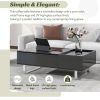 [VIDEO provided] ON-TREND Multi-functional Coffee Table with Lifted Tabletop, Contemporary Cocktail Table with Metal Frame Legs, High-gloss Surface Di