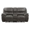 Plush Modern Living Room Sofa Set 2pc Power Reclining Sofa and Loveseat Gray Microfiber Upholstery USB port Solid Wood Frame Furniture