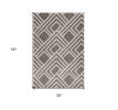 3' X 5' Gray Striped Indoor Outdoor Area Rug