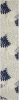 2' X 12' Ivory and Navy Indoor Outdoor Runner Rug