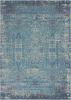 5' X 7' Blue Southwestern Power Loom Area Rug