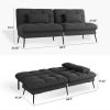 Convertible Futon Sofa Bed Upholstered Futon Couch Fabric Sleeper Sofa